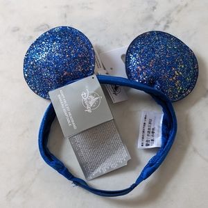 Disney blue glitter Mickey ears headband